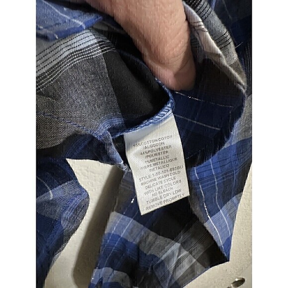 Roper Shirt Size Medium Womens Pearl Snap Long Sleeve Plaid Western Button Down - Picture 3 of 5